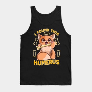 Cute Kitten I Found This Humerus Funny Cat Pun Tank Top